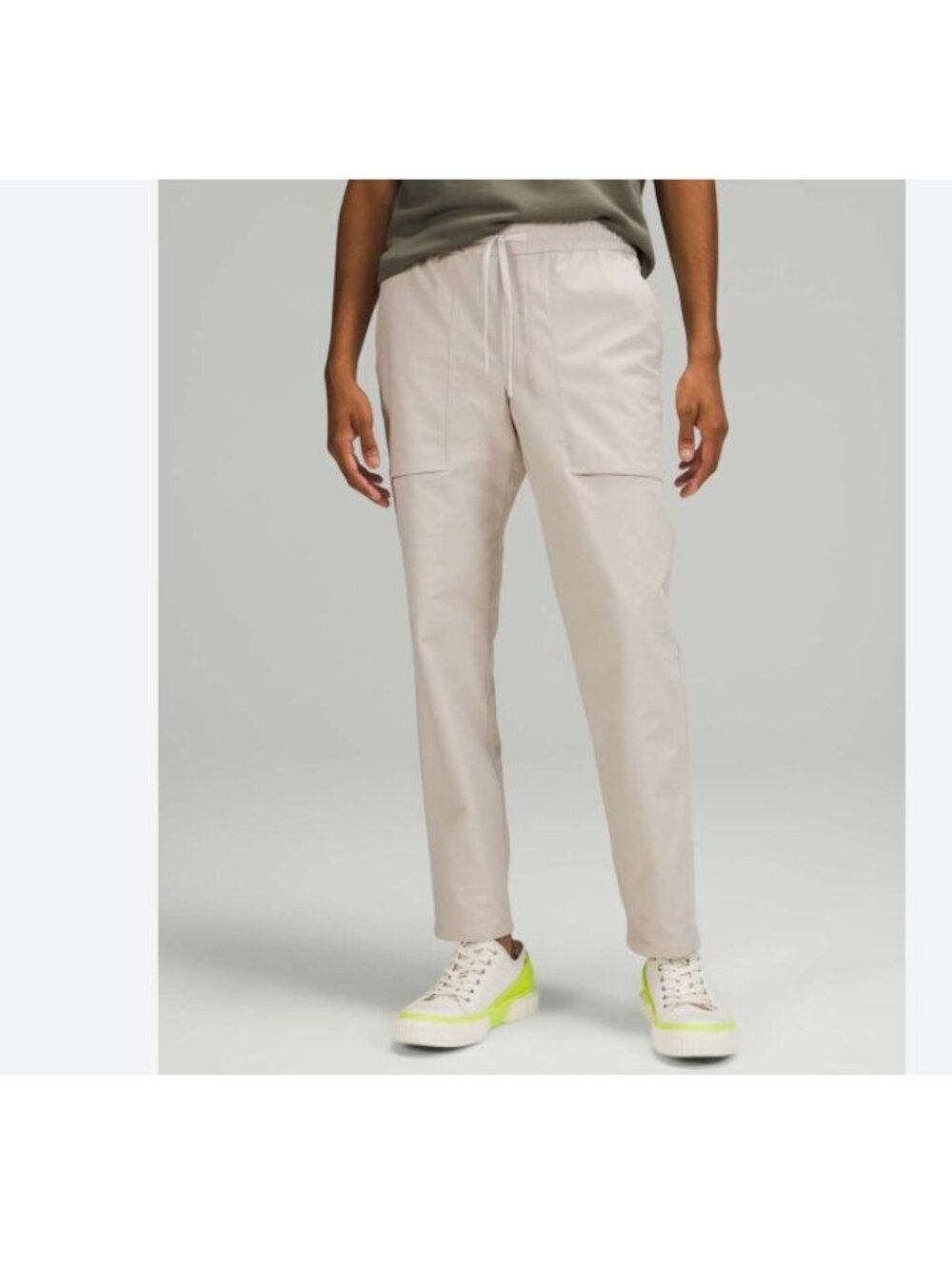 Lululemon Lab Utilitech Expedition Pant Mens Beige Sand Tapered Jogger Pockets